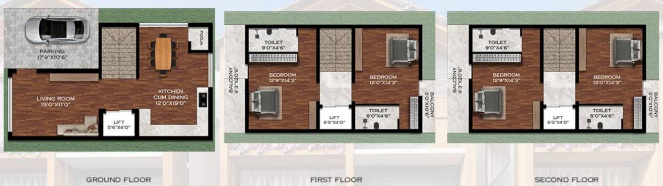  serenity garden villas Floor Plan Floor Plan
