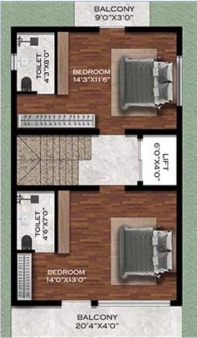  serenity garden villas Floor Plan First Floor Plan
