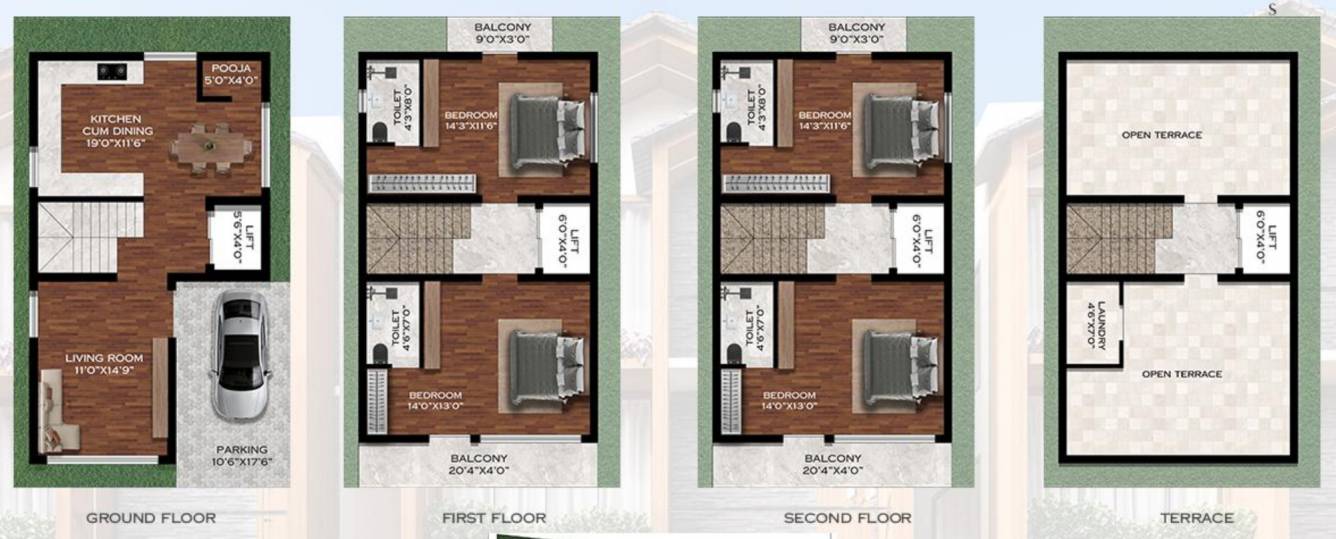  serenity garden villas Floor Plan Floor Plan