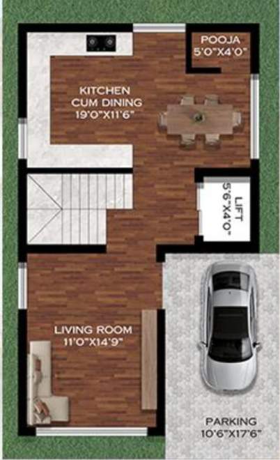  serenity garden villas Floor Plan Ground Floor Plan