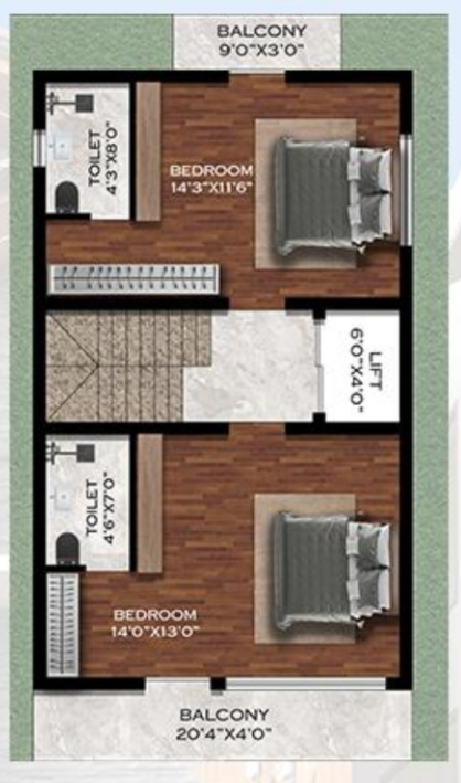  serenity garden villas Floor Plan Second Floor Plan