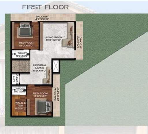  serenity garden villas Floor Plan First Floor Plan