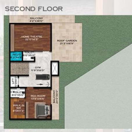  serenity garden villas Floor Plan Second Floor Plan