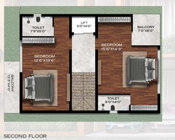  serenity garden villas Floor Plan Second Floor Plan