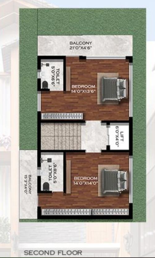  serenity garden villas Floor Plan Second Floor Plan