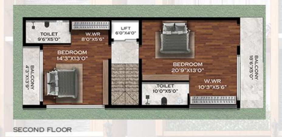  serenity garden villas Floor Plan Second Floor Plan