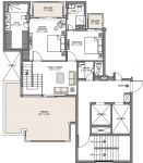 Upper Level Penthouse Plan  gurgaon-greens Floor Plan Upper Level Penthouse Plan
