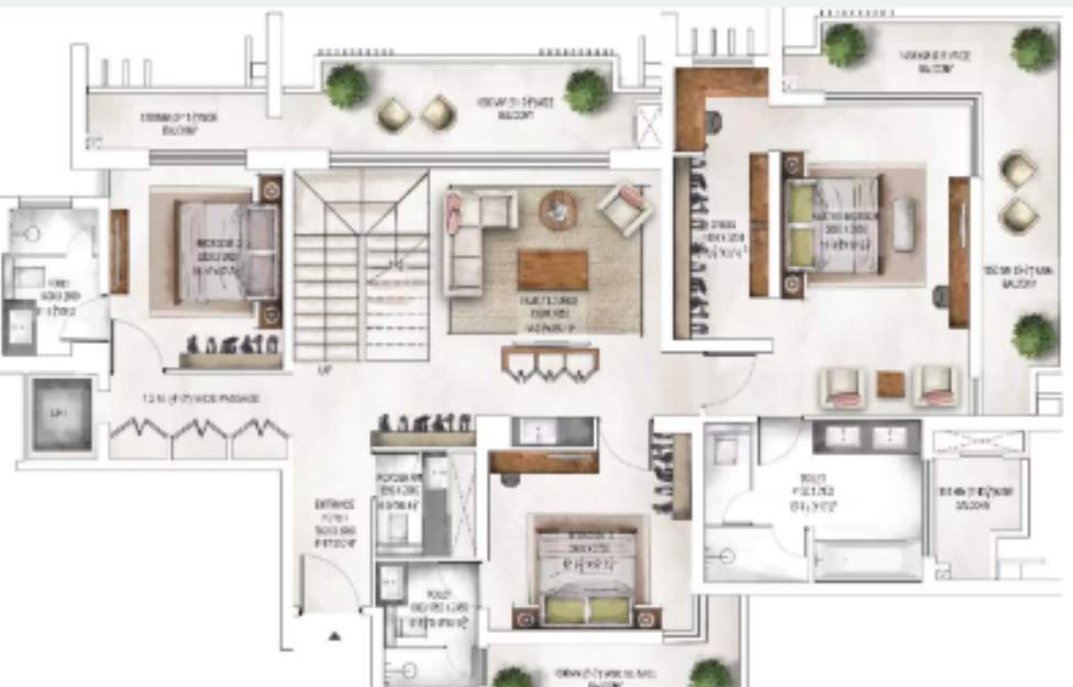  waterside residence Floor Plan Lower Level Duplex Plan