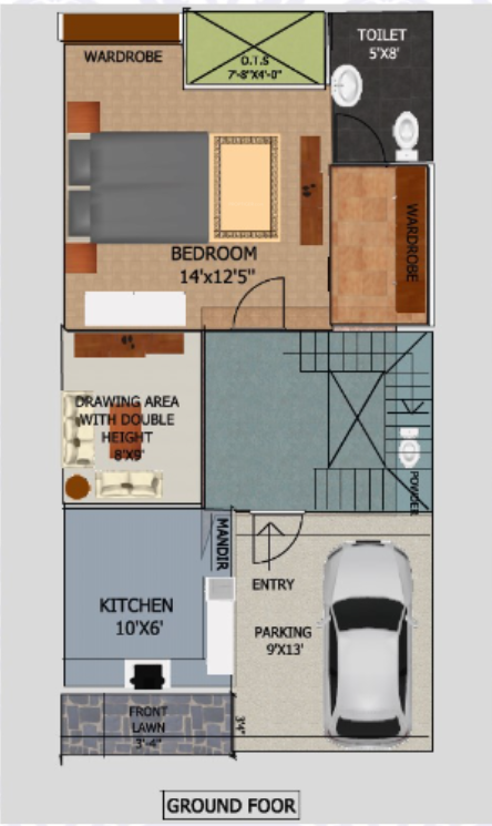  luxury villas Floor Plan Ground Floor Plan