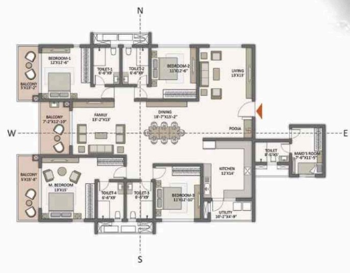 Floor Plan the prestige city hyderabad apartments Floor Plan Floor Plan
