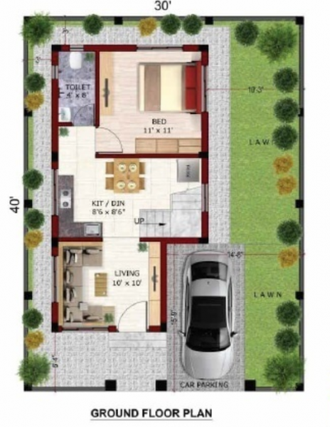  basundhara-park Floor Plan Ground Floor Plan