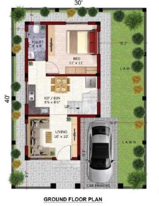  basundhara park Floor Plan Ground Floor Plan