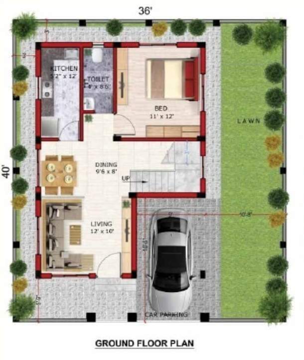  basundhara park Floor Plan Ground Floor Plan