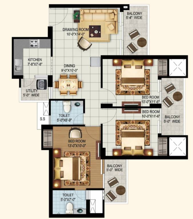 eros sampoornam Floor Plan Floor Plan