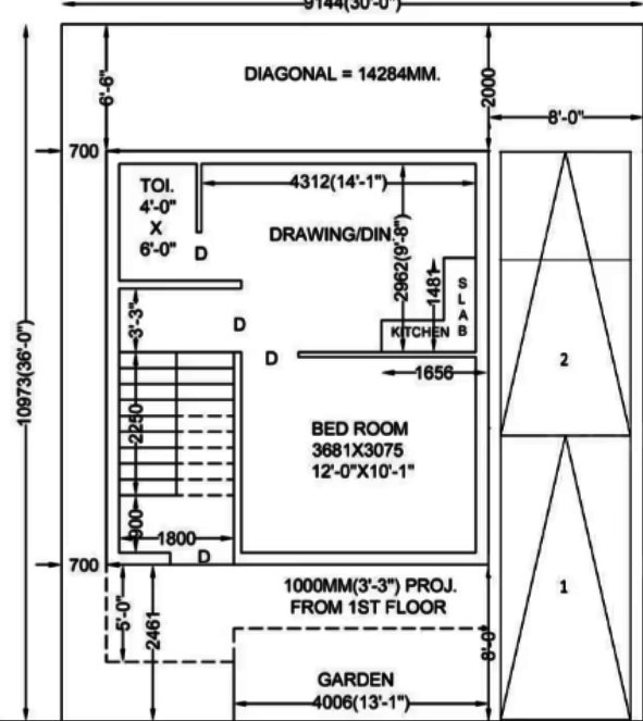  shantineer bungalow Floor Plan Ground Floor Plan