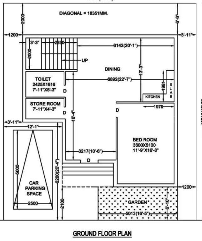  shantineer bungalow Floor Plan Ground Floor Plan