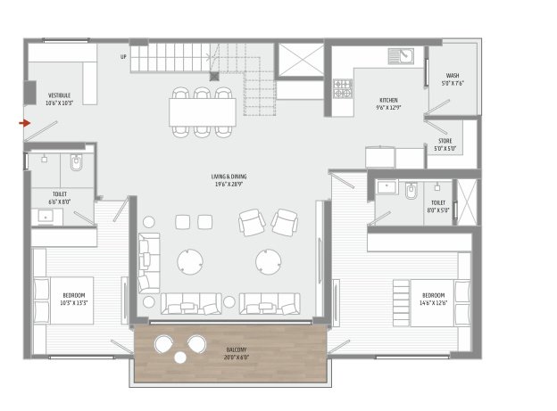  skyview Floor Plan Lower Level Penthouse Plan