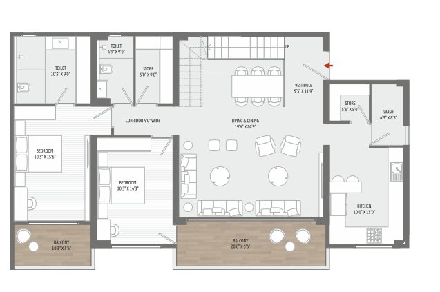  skyview Floor Plan Lower Level Penthouse Plan