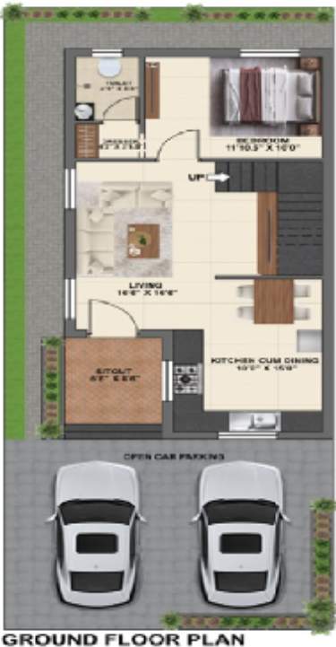  ocean petals palash villa Floor Plan Ground Floor Plan