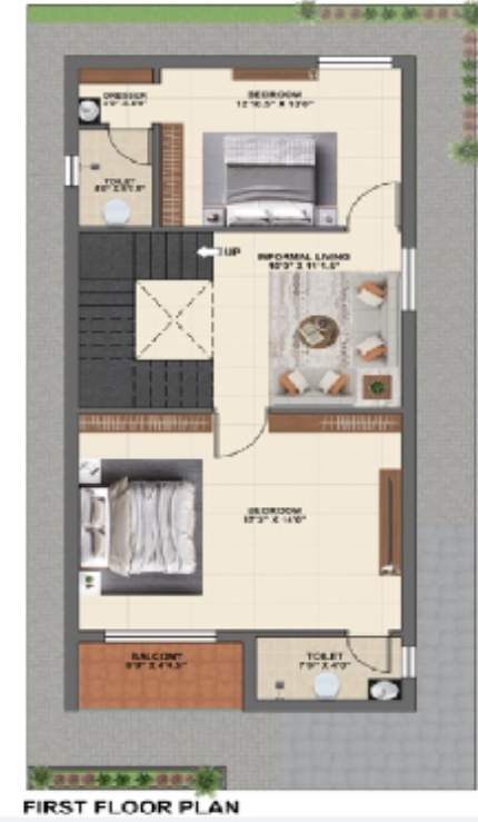  ocean petals palash villa Floor Plan First Floor Plan