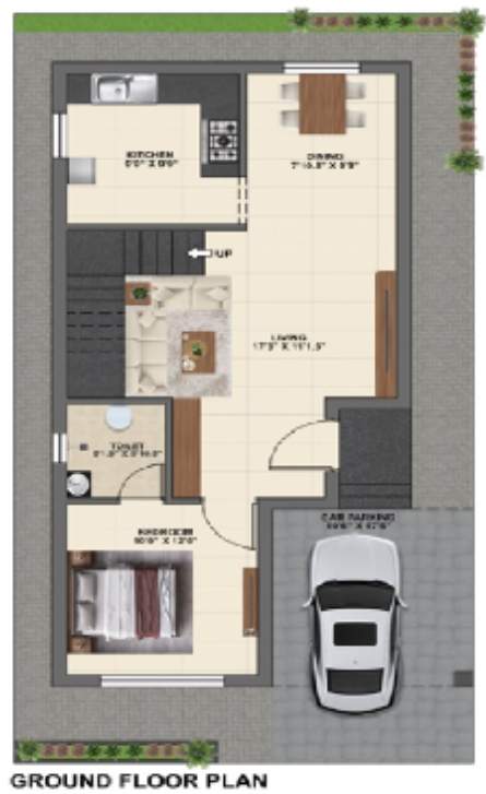 ocean petals palash villa Floor Plan Ground Floor Plan