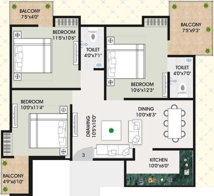 atrium Floor Plan Floor Plan