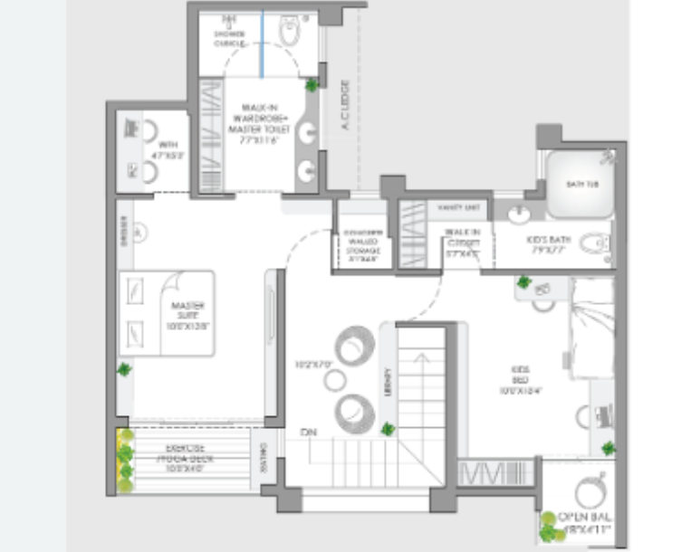  yashwin enchante Floor Plan Lower Level Duplex Plan