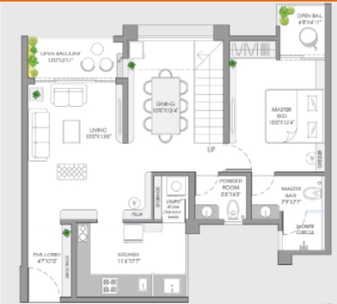  yashwin enchante Floor Plan Lower Level Duplex Plan