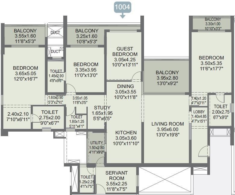 Floor Plan rohan ekam phase 1 Floor Plan Floor Plan
