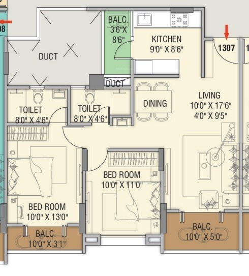 Floor Plan mindspace residency phase 1 Floor Plan Floor Plan