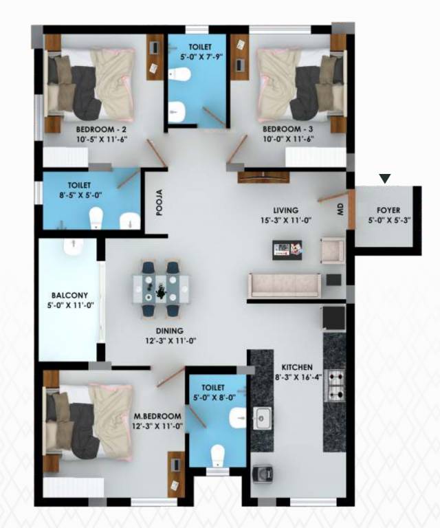  sai ganga apartments Floor Plan Floor Plan