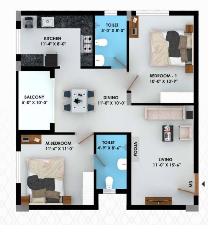  sai ganga apartments Floor Plan Floor Plan