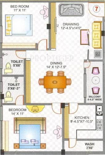 Lakshmi Majestic Plaza (2BHK+2T (1,091 sq ft) 1091 sq ft) Lakshmi Majestic Plaza (2BHK+2T (1,091 sq ft) 1091 sq ft)