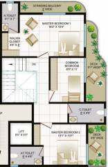Upper Level Penthouse Plan  devanya-ix Floor Plan Upper Level Penthouse Plan