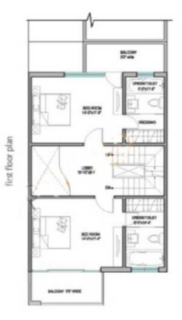golfforeste premium apartments Floor Plan Upper Level Duplex Plan