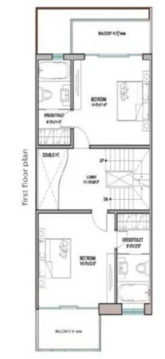 golfforeste premium apartments Floor Plan Upper Level Duplex Plan