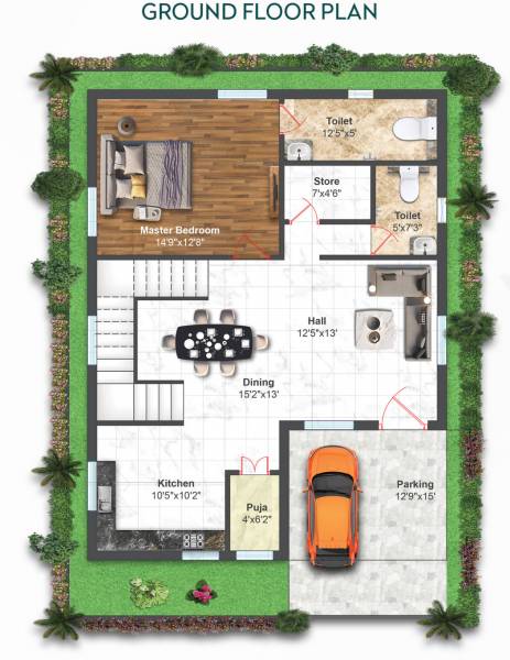  silicon-city Floor Plan Ground Floor Plan