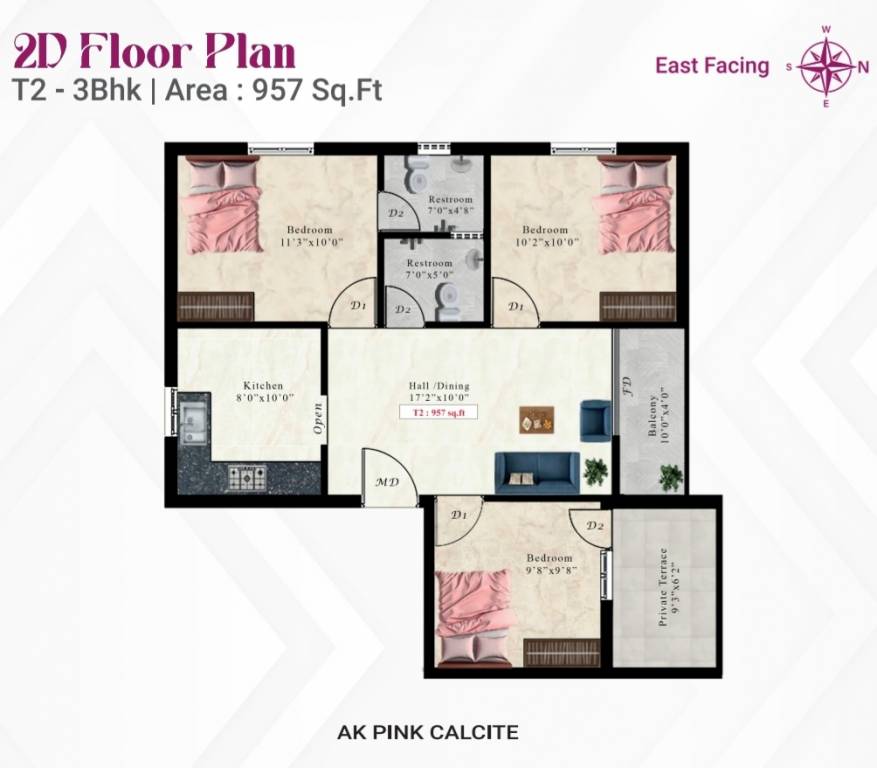  pink calcite Floor Plan Floor Plan