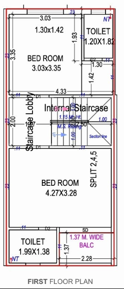  meet bunglows Floor Plan First Floor Plan