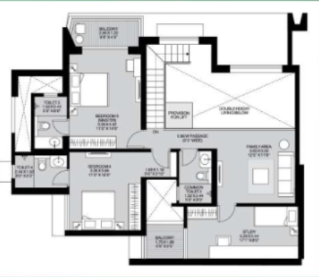 Upper Level Duplex Plan the greenfront at godrej park world Floor Plan Upper Level Duplex Plan