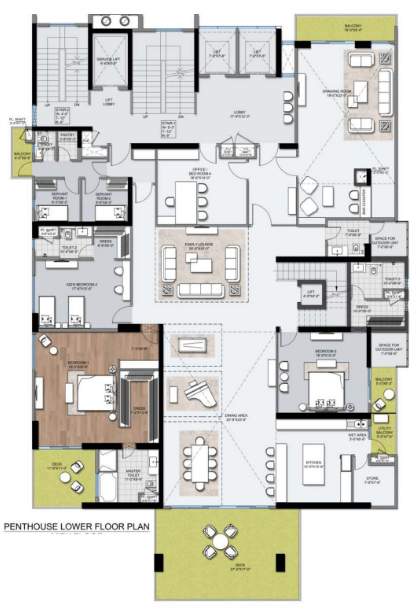  prestigia tower Floor Plan Lower Level Duplex Plan