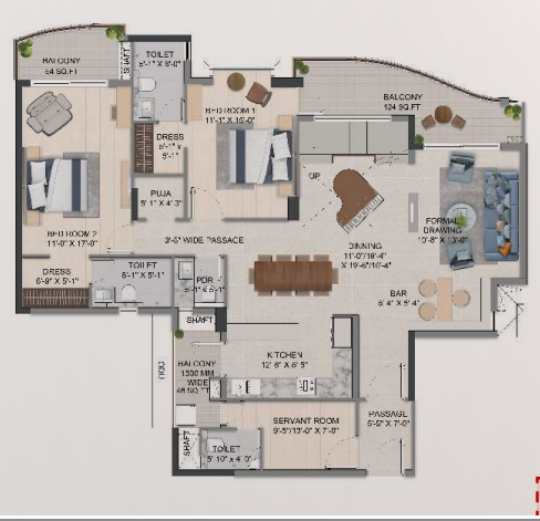 jashn elevate phase 2 Floor Plan Lower Level Duplex Plan