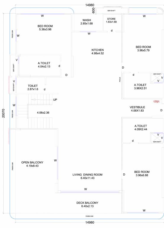 north shore Floor Plan Lower Level Penthouse Plan