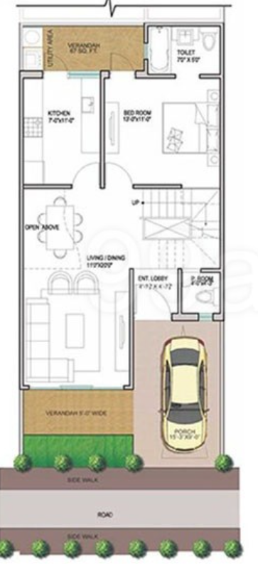 golfforeste villas Floor Plan Ground Floor Plan