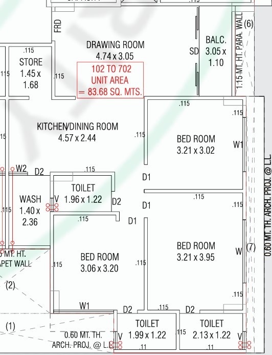  anali heights rang milan Floor Plan Floor Plan