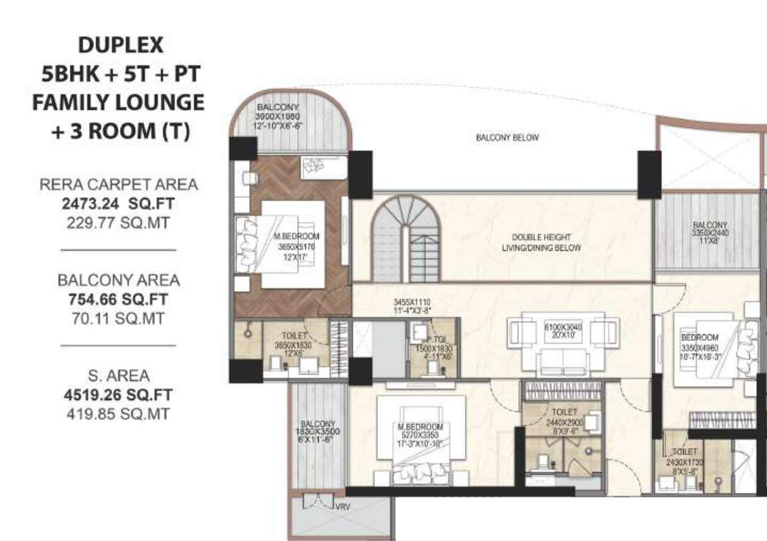  capital heights Floor Plan Upper Level Duplex Plan