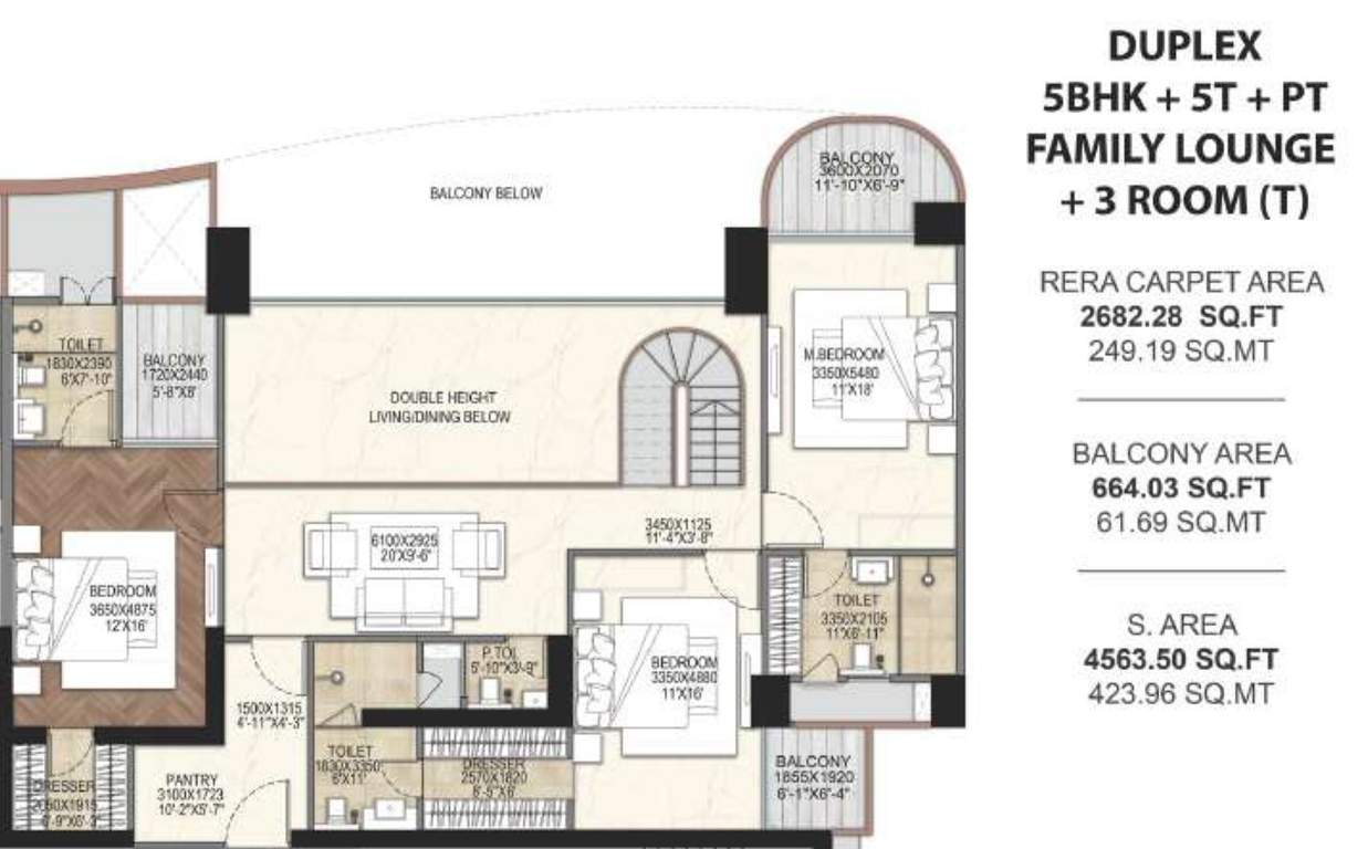  capital heights Floor Plan Upper Level Duplex Plan