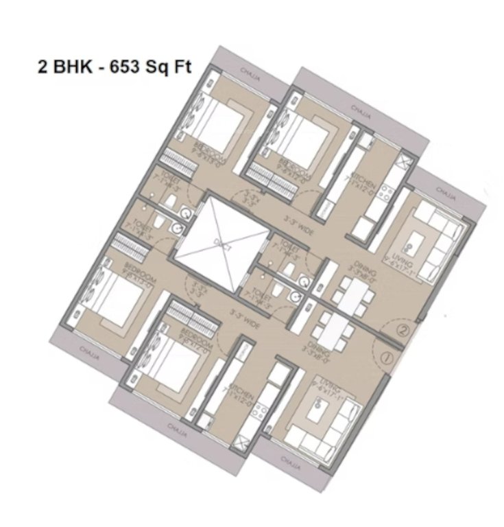  127 raj homes d wing Floor Plan Floor Plan