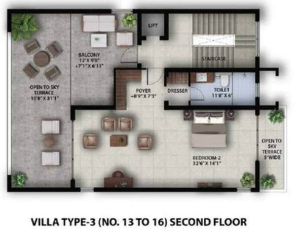  pilerne-villa Floor Plan Second Floor Plan
