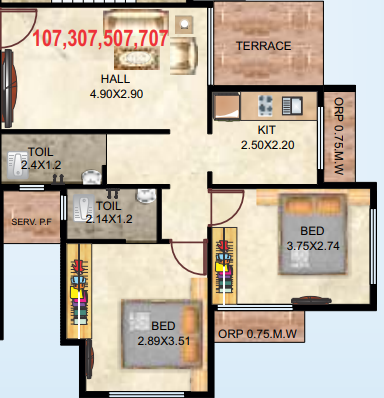  s a patil nagar garden view chs Floor Plan Floor Plan